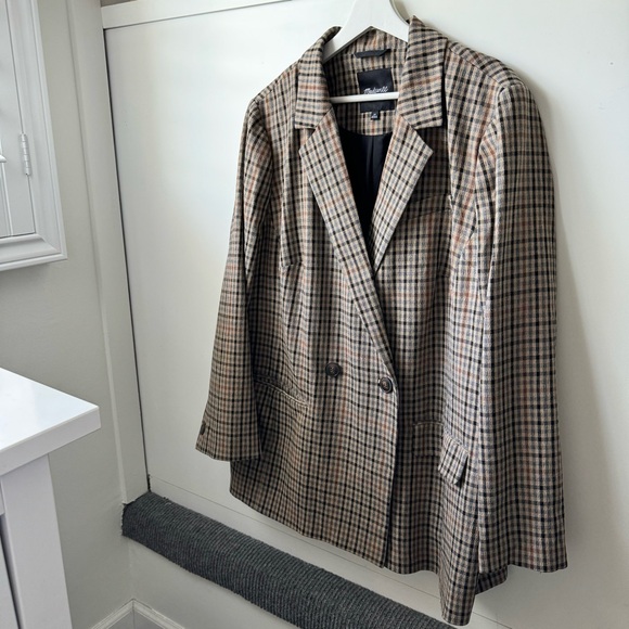 Madewell Plus Dorset Womens Blazer Coster Plaid Size 2X - Picture 4 of 6